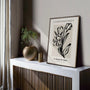 floral line detail poster