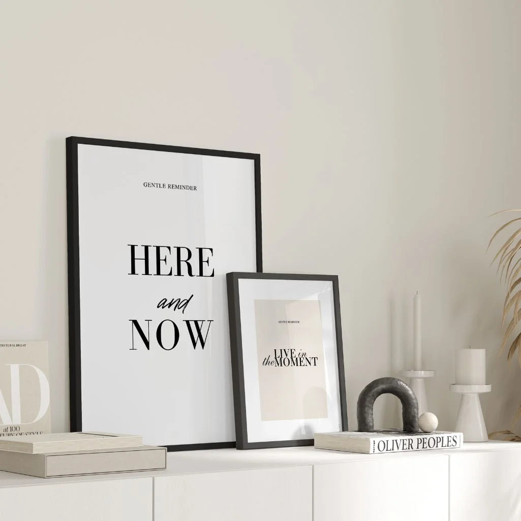 mindfulness quote poster gallery wall neutral decor