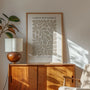 jardin botanique beige poster living room neutral decor
