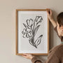 detail handgezeichnete blume line art poster minimalistische linien