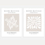 matisse beige organic forms poster set 2 wall art
