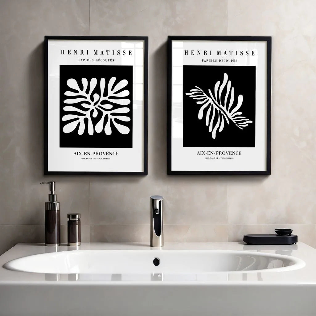 matisse black white poster set gallery wall modern abstract decor