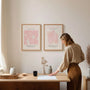 matisse pink floral poster set living room gallery wall