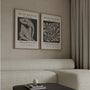 matisse taupe botanical poster set living room dark decor