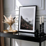 mountain peak in mist poster gallery wall nature decor