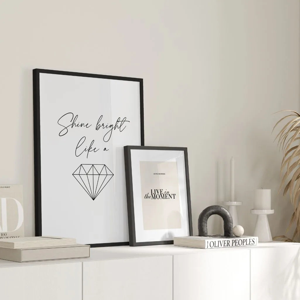 diamond quote poster gallery wall minimalist